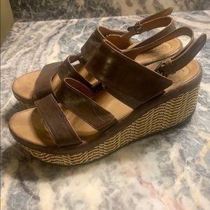 Bussola leather wedges size 40